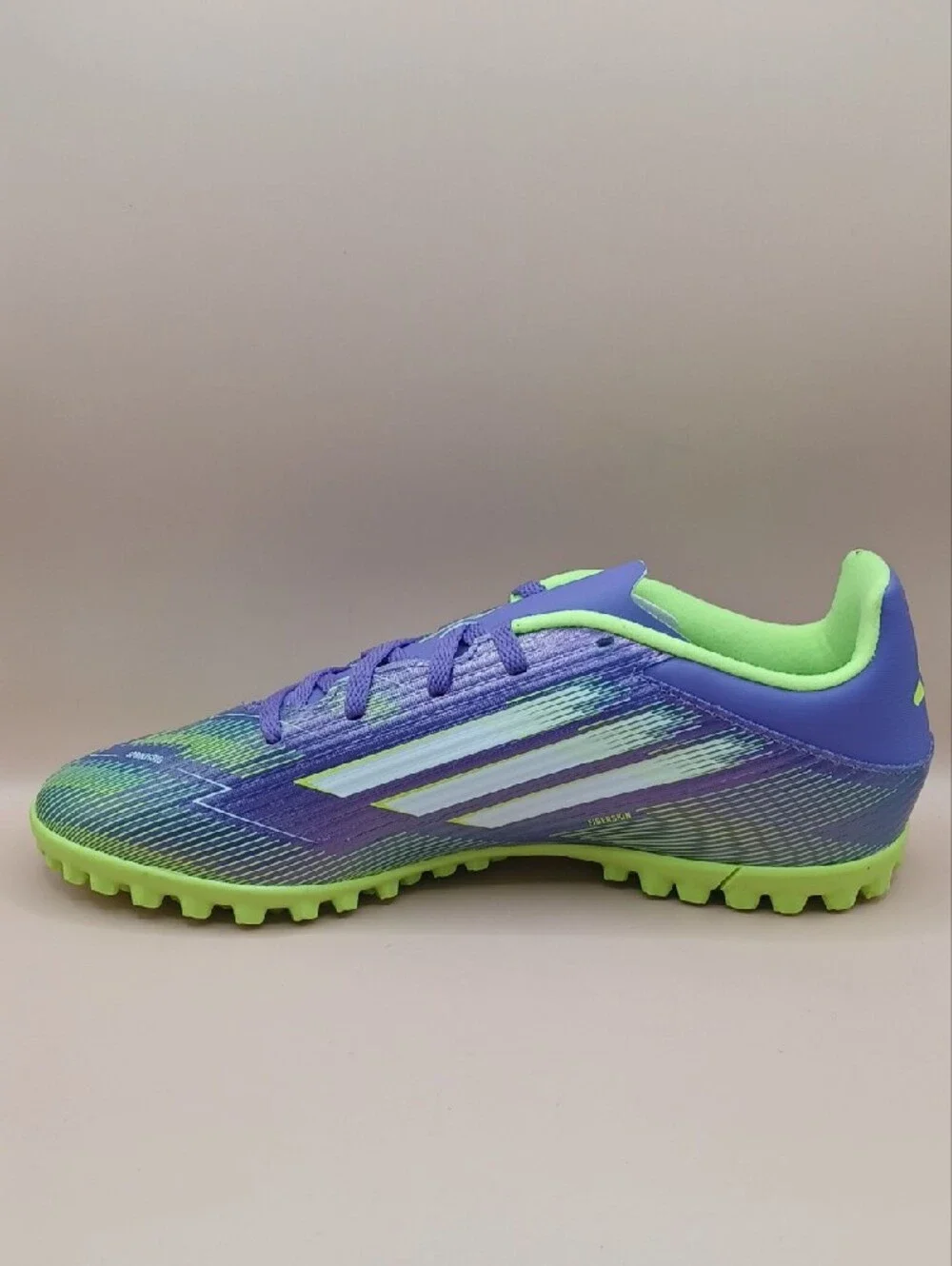 NWOB Adidas F50 Club Series TF Soccer Cleats-Purple/Green Men Size 8.5 US